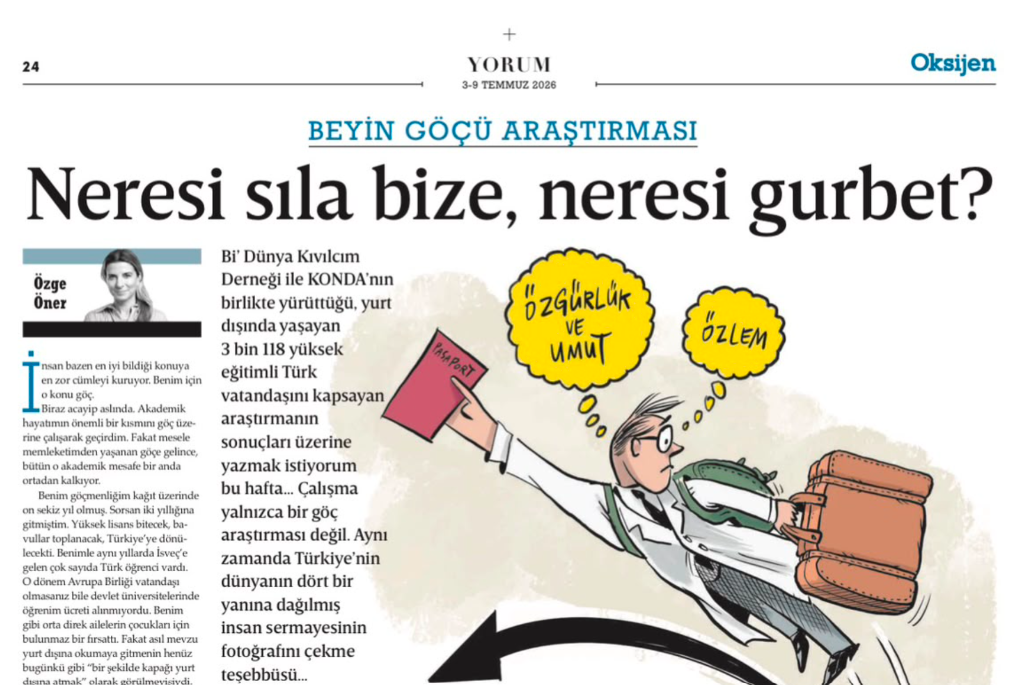 Prof. Dr. Özge Öner – Oksijen Gazetesi: "Neresi sıla bize, neresi gurbet?"